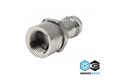 Bulkhead Fitting with Female 1/4G Silver Nickel series